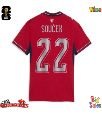 Czech Republic Tomas Soucek #22 Replica Home Stadium Shirt for Women World Cup 2026 Short Sleeve